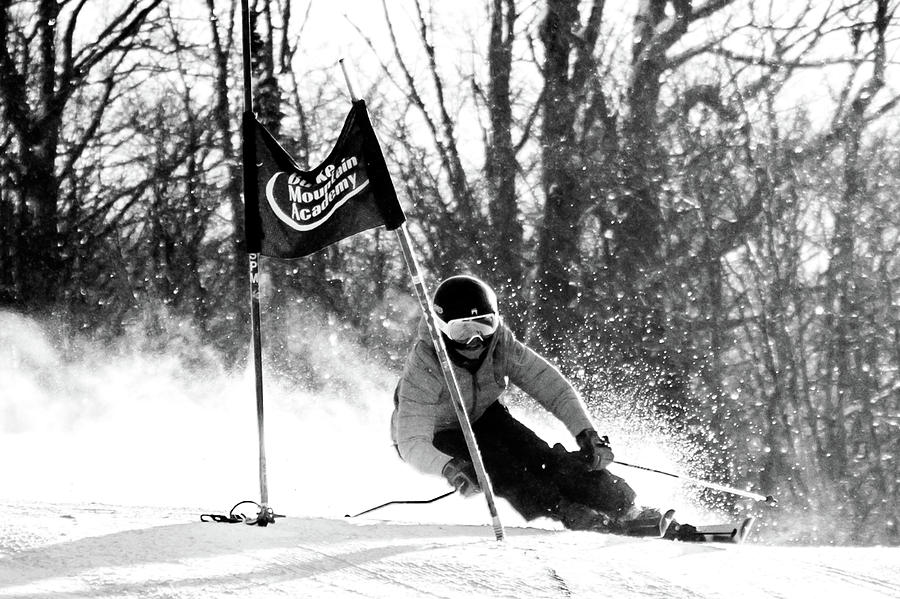 Ski Racer BW Photograph by Tim Kirchoff