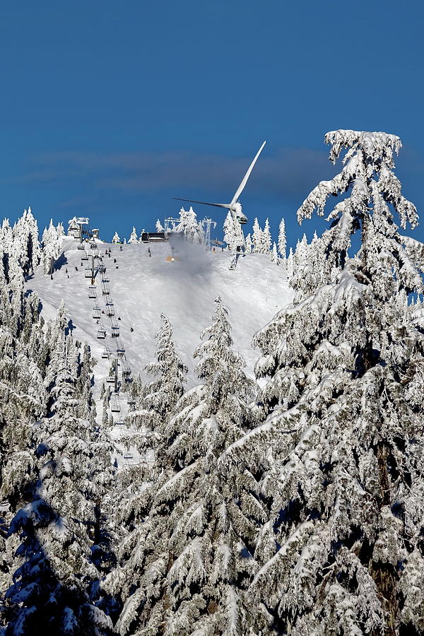  Ski season on Grouse Mountain  Photograph by Alex Lyubar