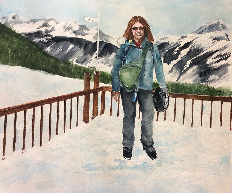 Ski Trip Painting by Ellen Canfield