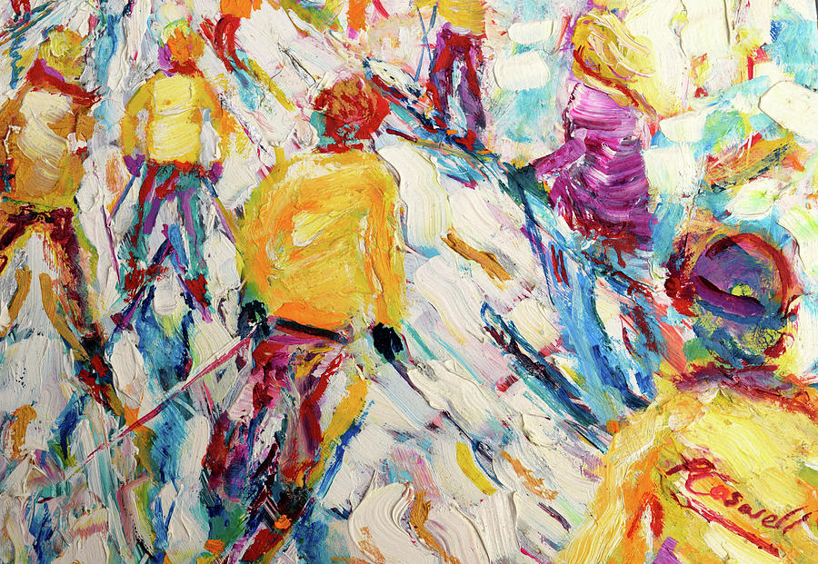 Skiers Sailure Painting by Pete Caswell