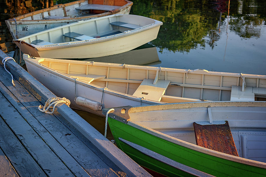 Boat Photograph - Skiffs in Tenants Harbor by Rick Berk