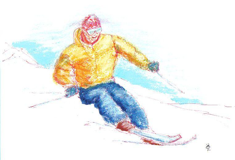 Как нарисовать лыжный курорт - 88 фото