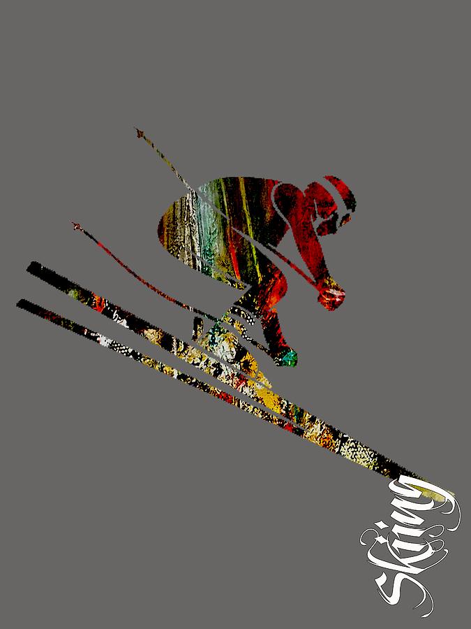Skiing Collection Mixed Media by Marvin Blaine