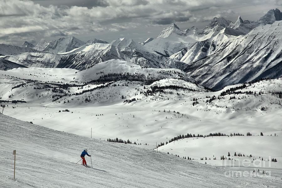 Skiing Through The Canadian Rockies Photograph by Adam Jewell