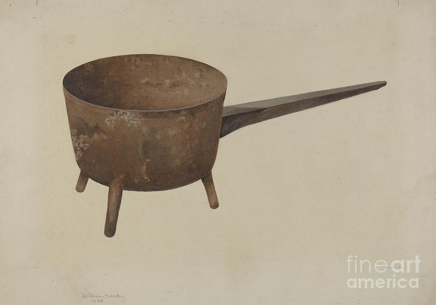 Skillet Drawing by William Frank Fine Art America