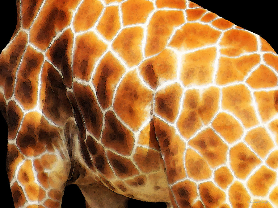 Giraffe Painting - Skin Deep - Buy Giraffe Art Prints by Sharon Cummings
