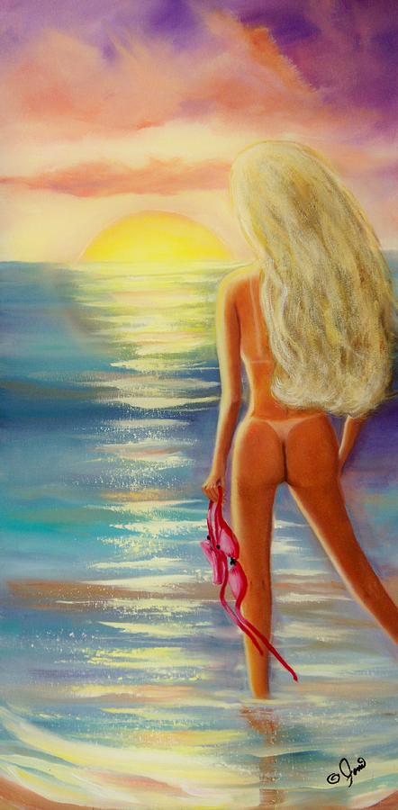 Skinny Dipping Painting by Joni McPherson