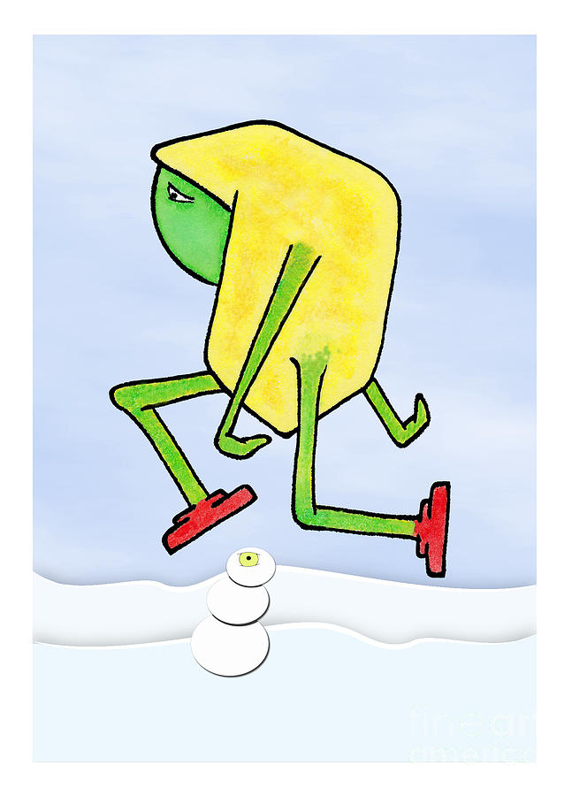 Skip - Seasons - Winter Digital Art by Uncle Js Monsters
