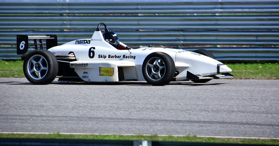 Skip Barber Racing 6 on Straight Photograph by Mike Martin