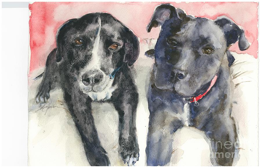 Skipper and Griffey Painting by Susan Blackaller-Johnson