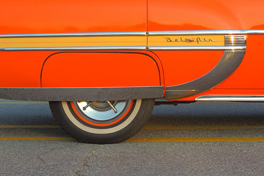 Vintage Photograph - Skirts and White Sidewalls by Bill Tomsa
