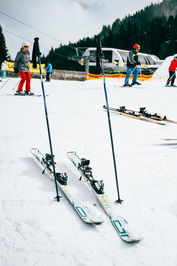 Skis On Snow Photograph by Pati Photography