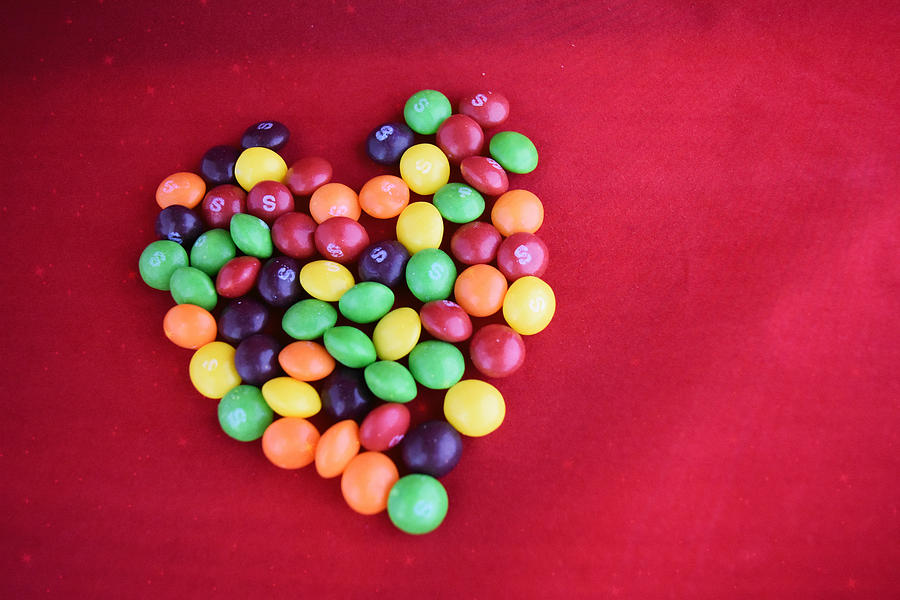 Skittles Heart Photograph