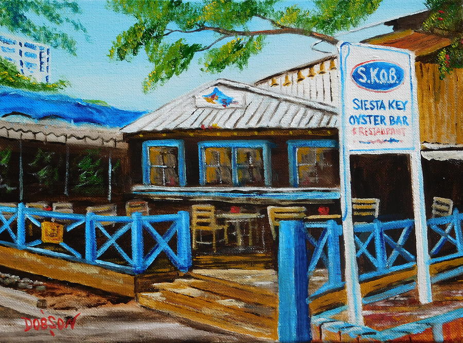 Siesta Key Painting - S.K.O.B. On Siesta Key Florida by Lloyd Dobson