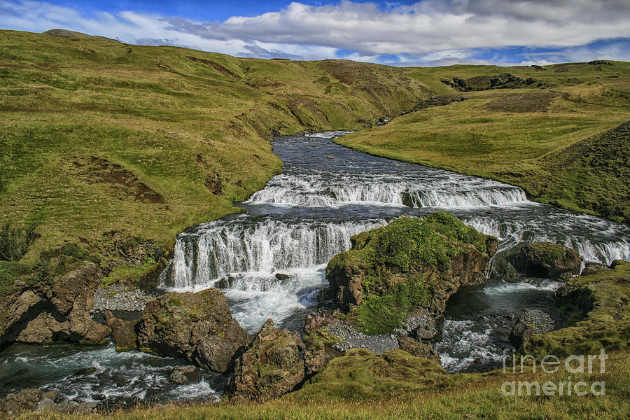 Up before the Skogafoss waterfalls  Photograph by Patricia Hofmeester
