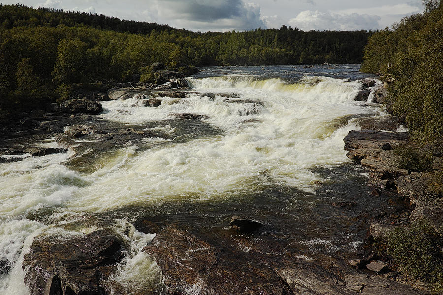 Skoltefossen - Skolt Cascade of the Neiden River in Norway Photograph by Pekka Sammallahti