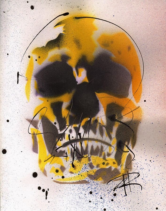 Egon Schiele Painting - Skull #1 by Ryan Hopkins