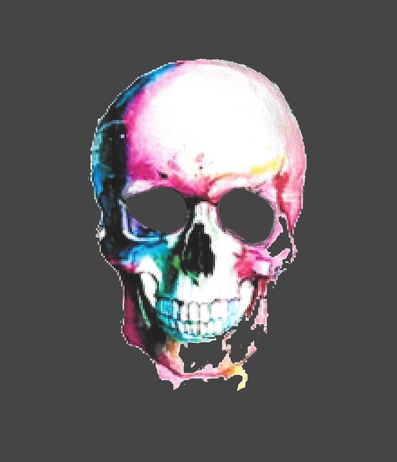 Skull 13 T-shirt Painting by Herb Strobino