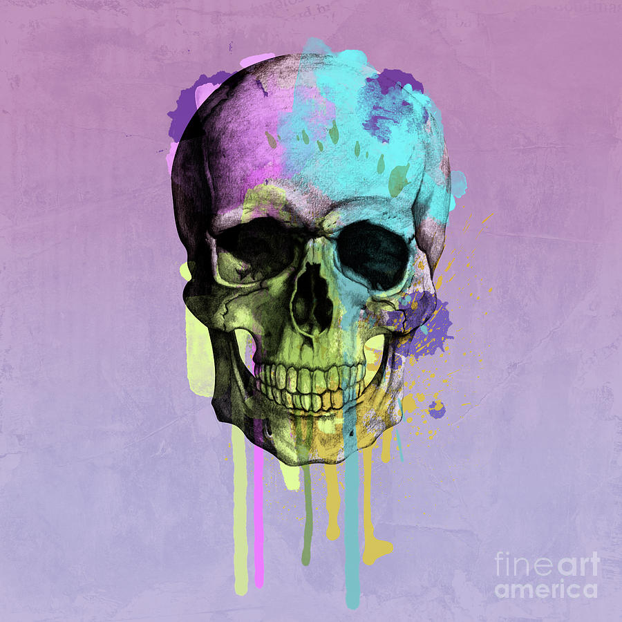 Scary Digital Art - Skull 6 by Mark Ashkenazi Scary Digital Art - Skull 6 by Mark Ashkenazi
