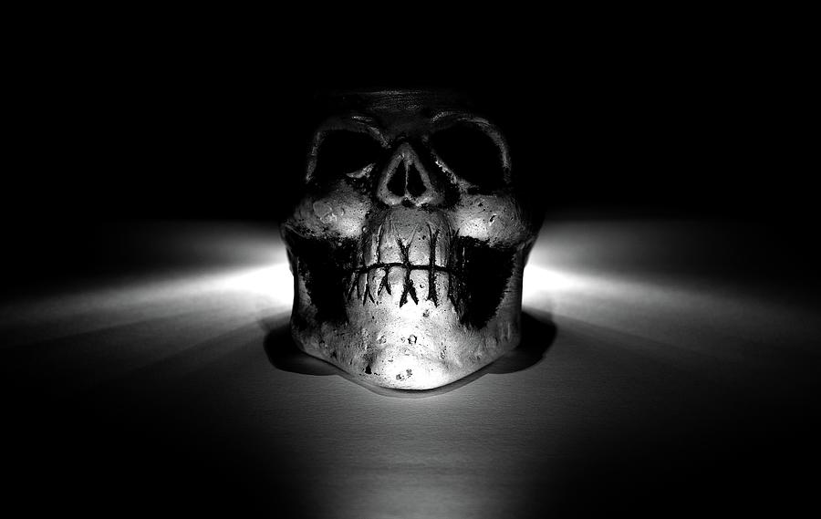 Skull And Darkness Photograph