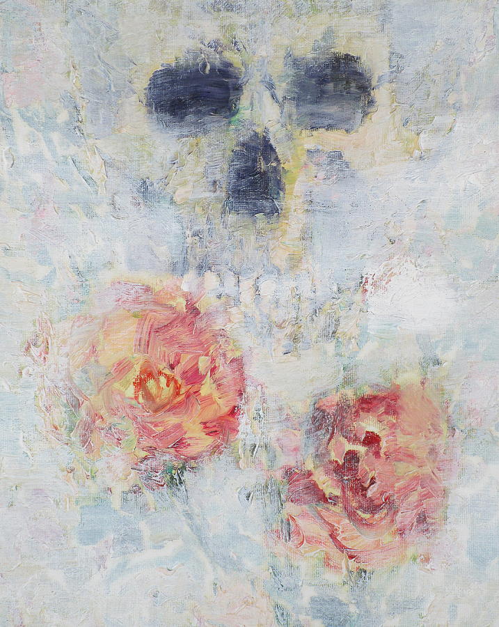 SKULL and ROSES Painting by Fabrizio Cassetta