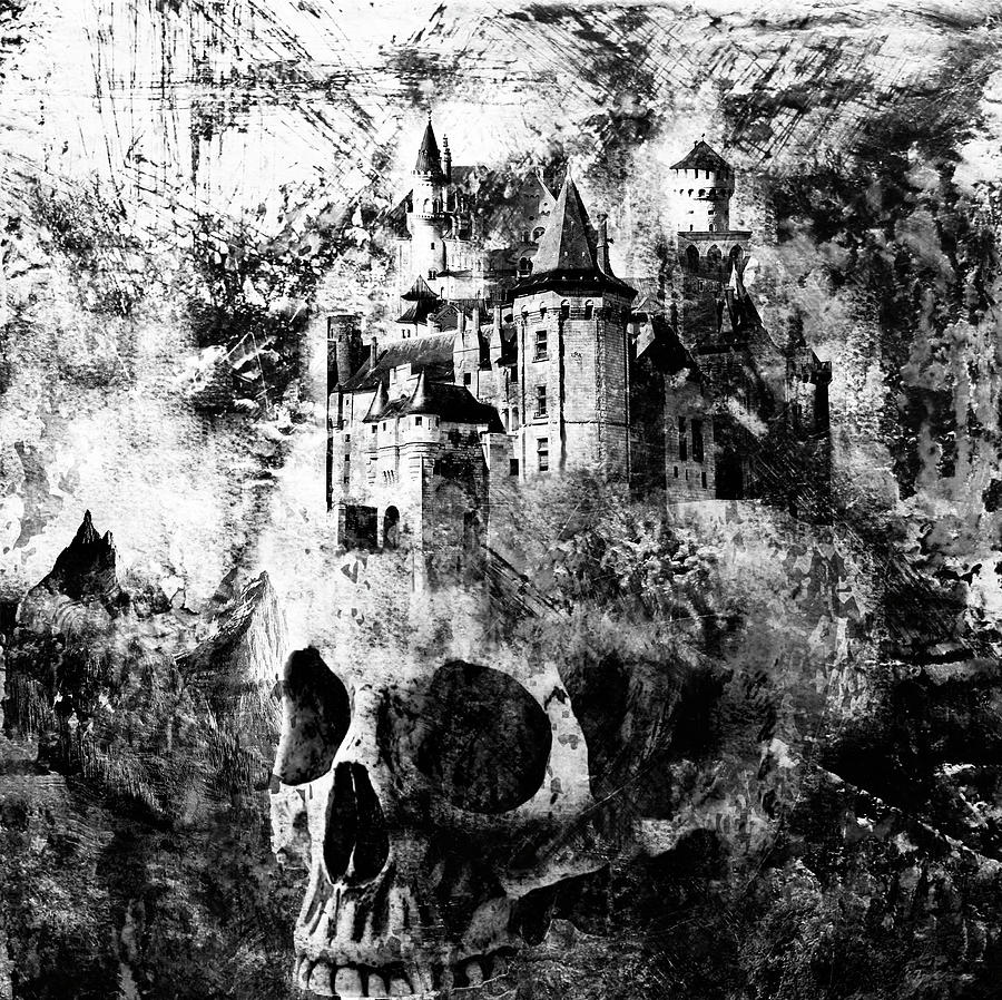 Skull Castle Painting