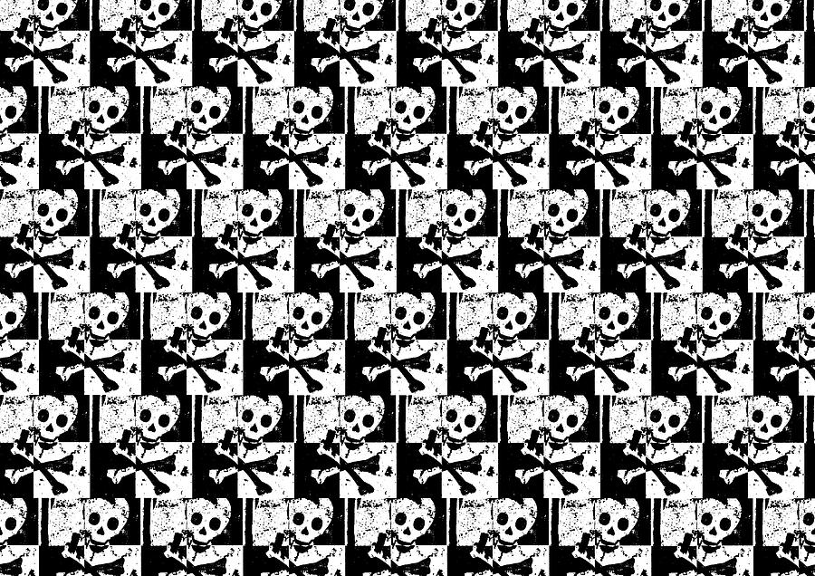 Skull Checker Digital Art by Roseanne Jones