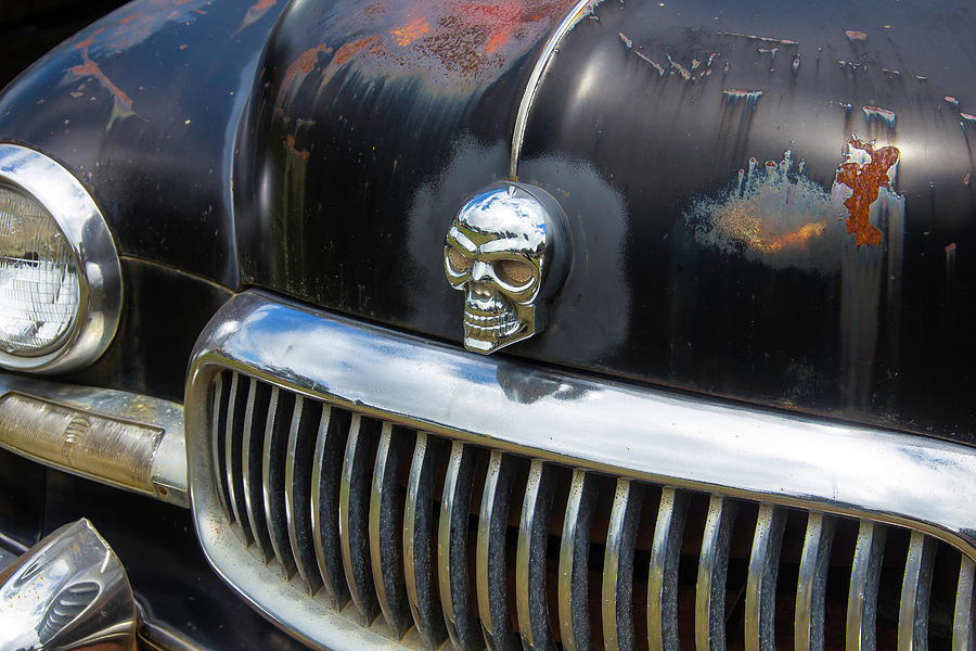 Skull On The Hood Photograph by Garry Gay