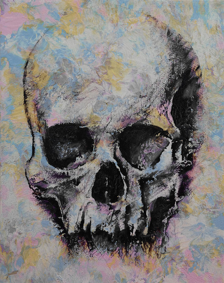 Medieval Skull Painting by Michael Creese