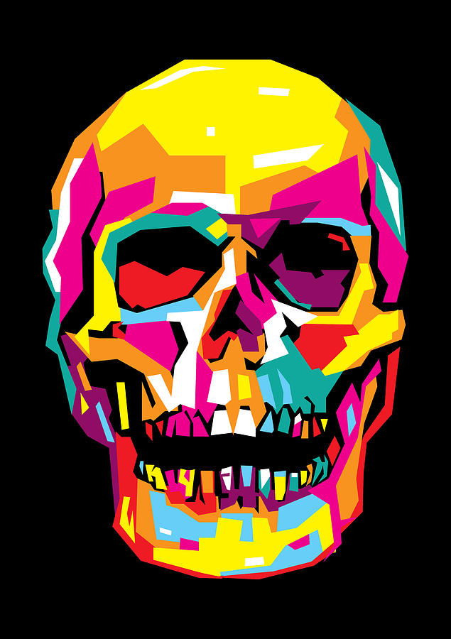 skull pop art wpap ahmad nusyirwan