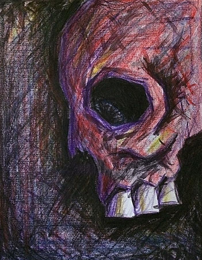 Abstract Drawing - Skull profile in abstract by Noah Babcock