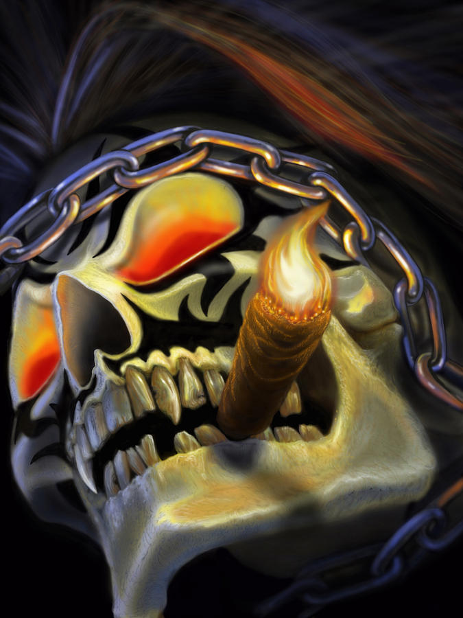 Skull Digital Art - Skull Project by Pat Lewis