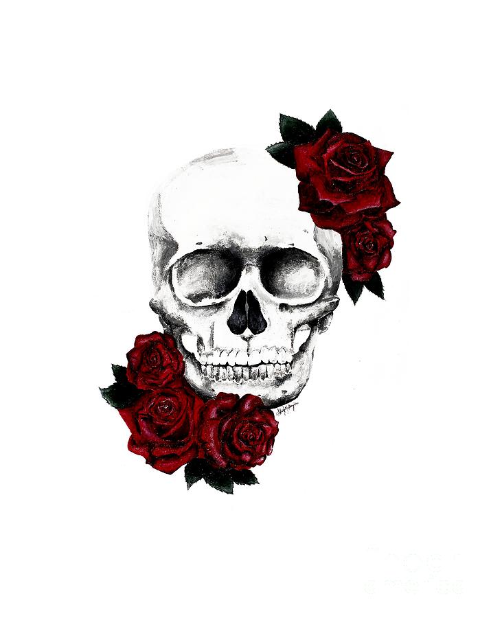 Skull With Roses Artwork