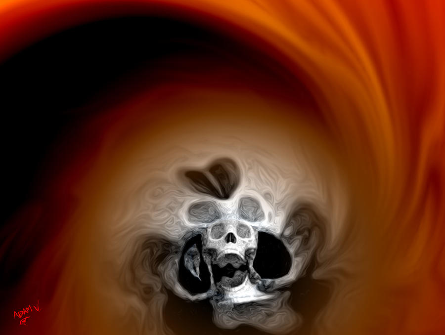 Abstract Painting - Skull Scope 3 by Adam Vance
