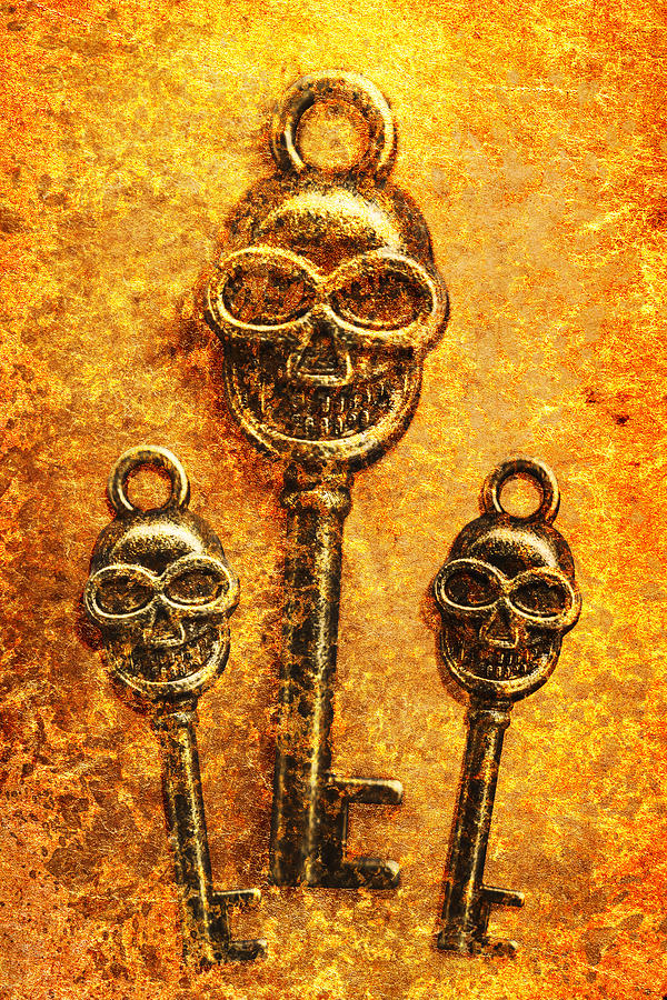 Skull shaped keys in flame Photograph by Jorgo Photography