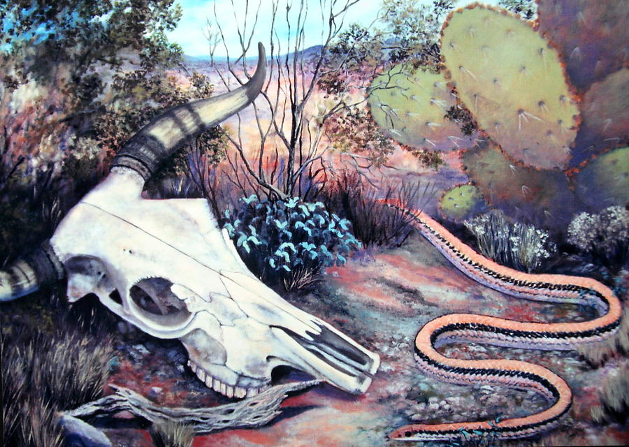 Skulldugery Painting by M Diane Bonaparte