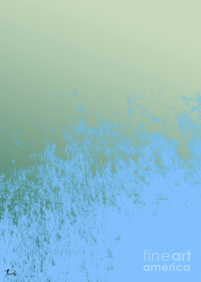 Abstract Yellow Painting - Sky And Green by Drawspots Illustrations Abstract Yellow Painting - Sky And Green by Drawspots Illustrations