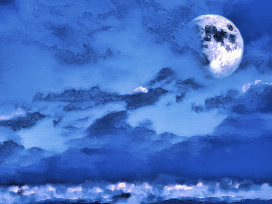 Sky and Moon Photograph by Morgan Carter