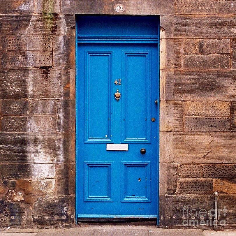 Sky Blue Door Photograph