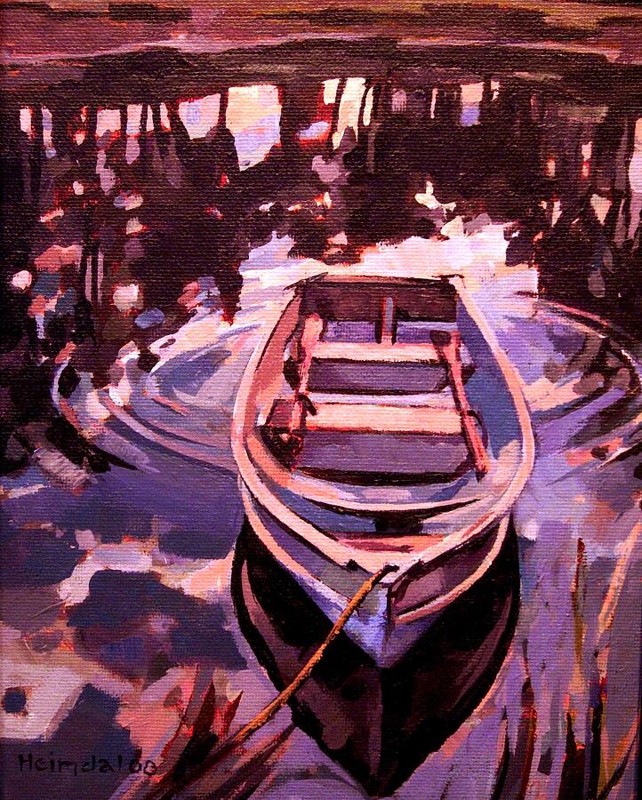Sky Boat Painting by Tim  Heimdal