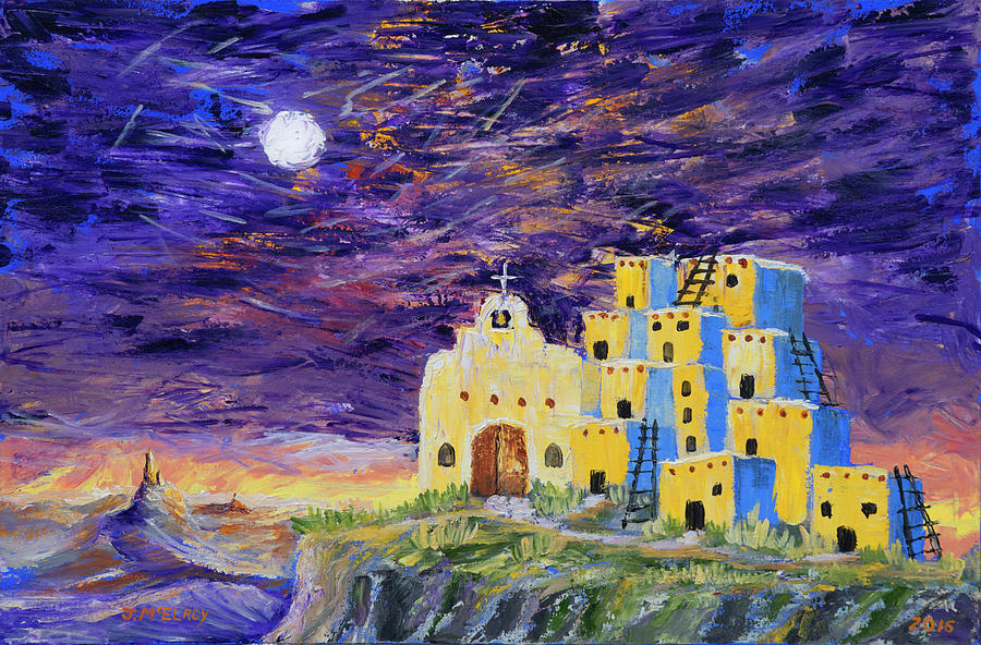 New Mexico Painting - Sky City by Jerry McElroy