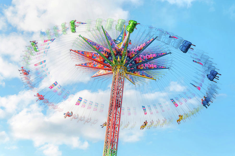 Sky Flyer ride at Minnesota State Fair Photograph by Jim Hughes