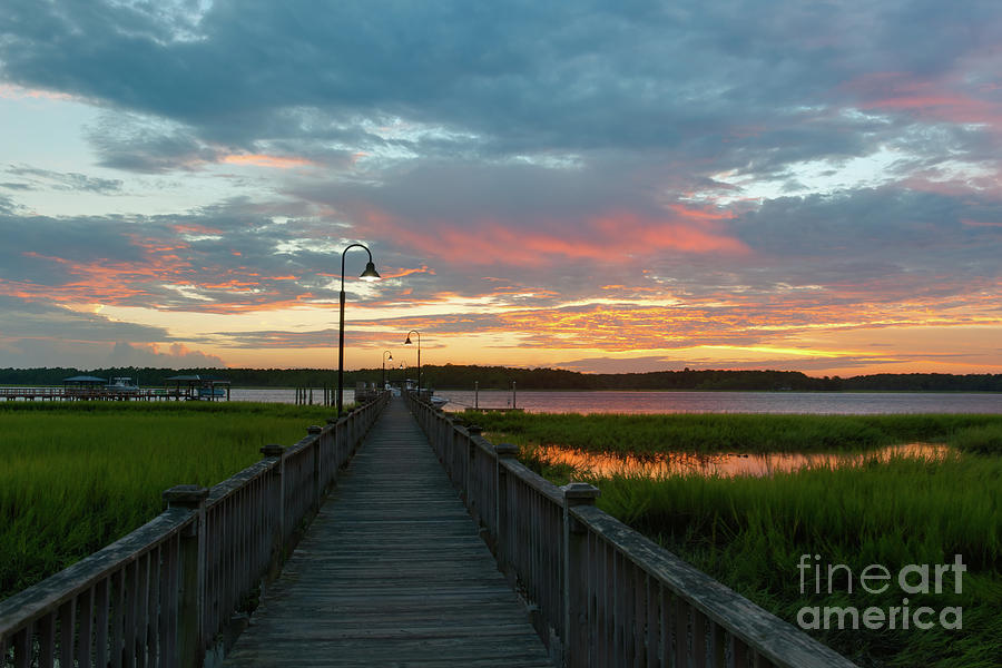 Sky Glow over the Wando River Photograph by Dale Powell
