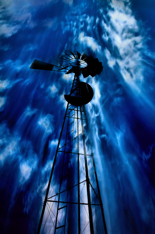 Sky in the Windmill Photograph by Larry Jost - Pixels