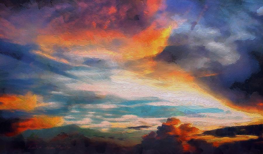 Sky Painting by Lelia DeMello