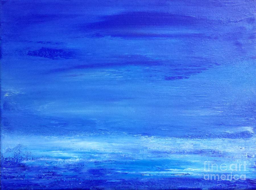 Sky Meets the Sea - Ocean Series Painting by Tracy Evans