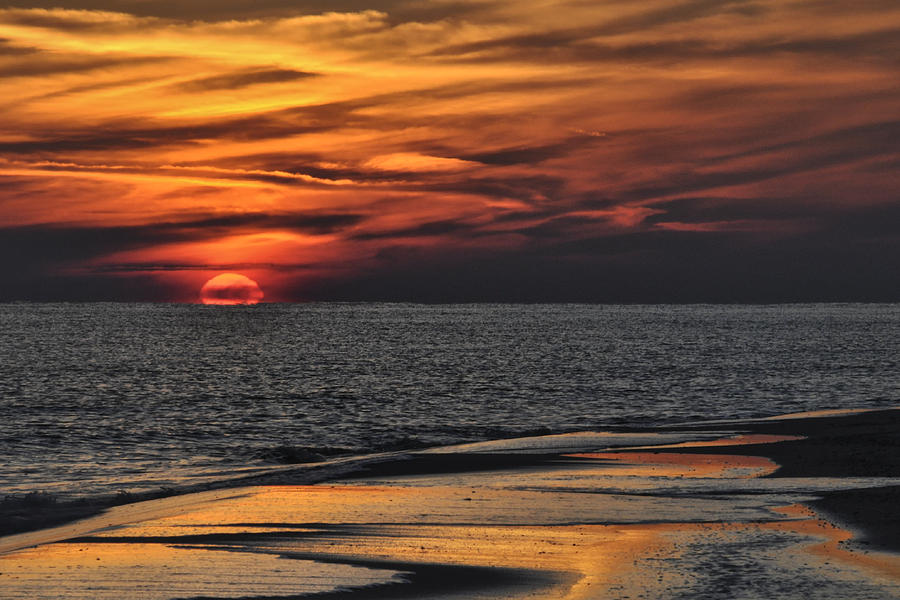 Beach Photograph - Sky on Fire by Gej Jones