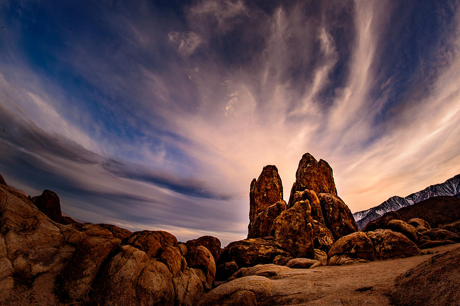 Sky over Alabama HIlls Photograph by Janis Knight