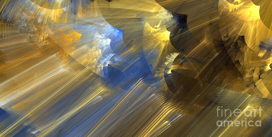 Abstract Digital Art - Sky Rays by Kim Sy Ok