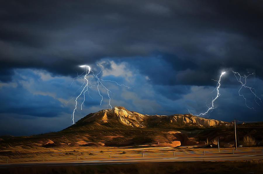 Sky Show - New Mexico Digital Art by Dan Stone